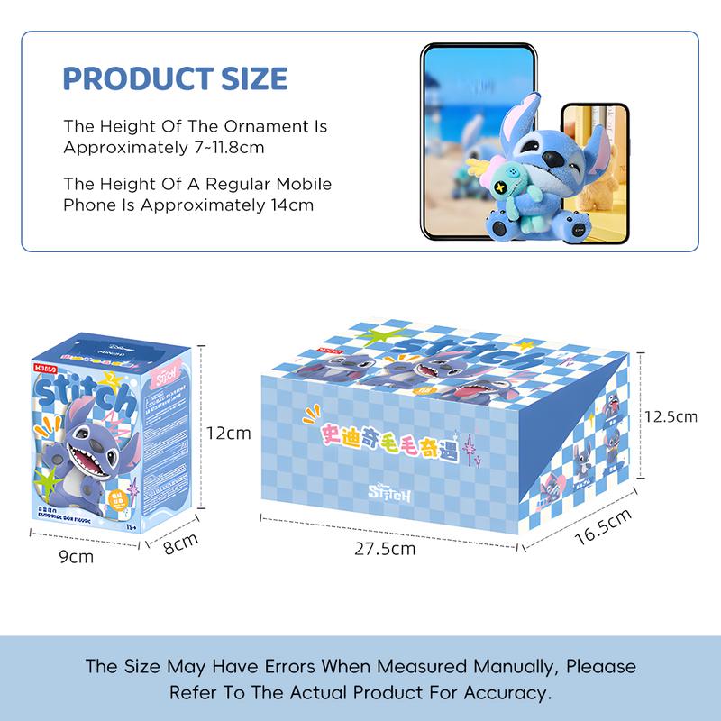 Disney Lilo & Stitch Galactic Adventure Series – Stitch Fuzzy Blind Box Figurine, Soft Plush Collectible, Cute & Fun Décor for Disney Fans & Collectors Disney Lilo & Stitch Galactic Adventure Series – Stitch Fuzzy Blind Box Figurine, Soft Plush Collectible, Cute & Fun Décor for Disney Fans & Collectors