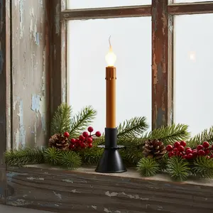 Petite Cone Window Light - Elegant Design with Black Base and Yellow Cone, Ideal for Home Decor