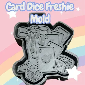 Card dice Freshie silicone mold