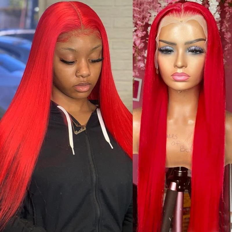 613 Blonde HD 13x6 Lace Frontal Wigs Pre plucked 13x4 Hot Red Straight Blonde Lace Front Human Hair Wigs For Women Can Be Dyed 180% Density