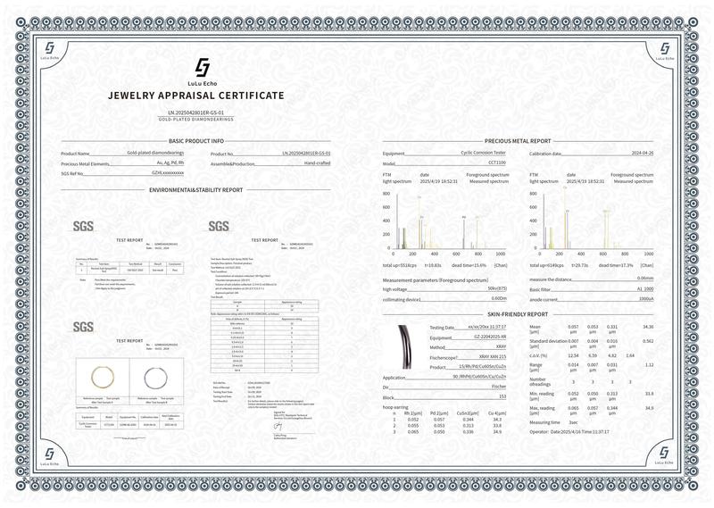 LuLuEcho Bianca 14k Gold Plated on Brass Hoop Earrings with 5A+ Cubic zirconia, 30mm and 20mm Diameter, Hypoallergenic Lead & Nickel Free