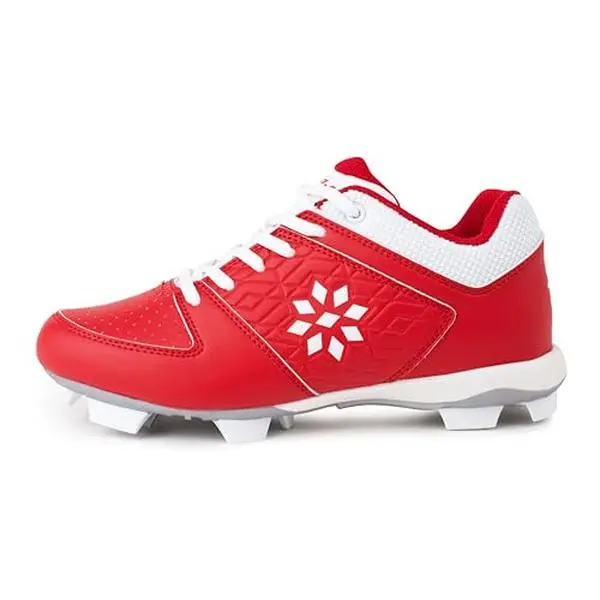RIP-IT Women's Diamond Softball Cleats | Molded Softball Shoes for Women | Scarlet | Size 8.5