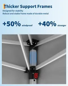 GARVEE 10x20 Pop Up Canopy with 6 Sidewalls - Heavy Duty Outdoor Canopy Tent with Portable Roller Bag - 3 Adjustable Height, 4 Weight Bags, 8 Stakes & 6 Guy Ropes Included, White