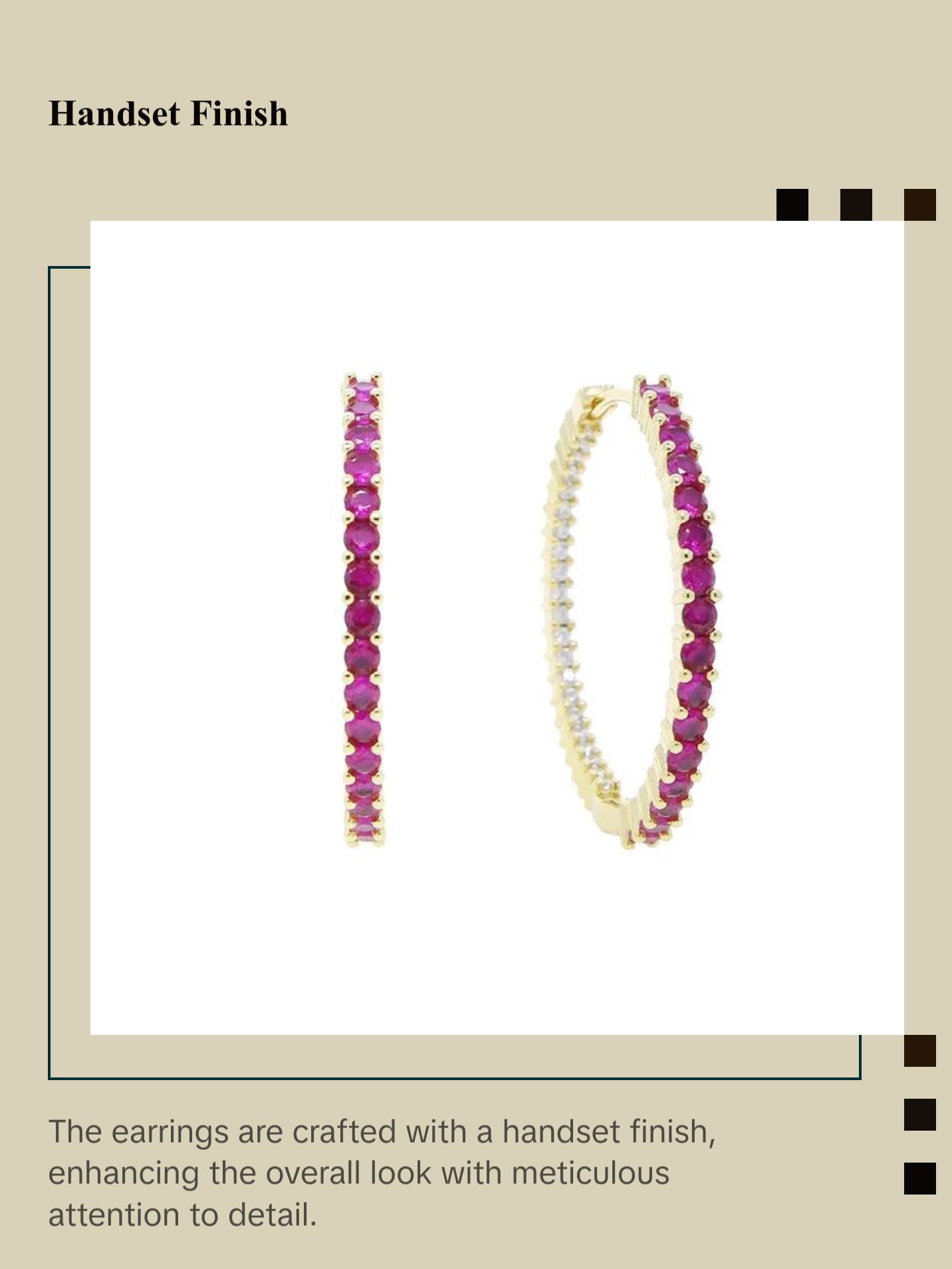 18K Gold Diamond Hoop Earrings