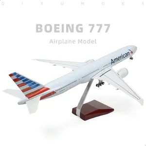 Boeing 777-300ER American Airlines 1/130 Scale Diecast Model Plane 47CM Display