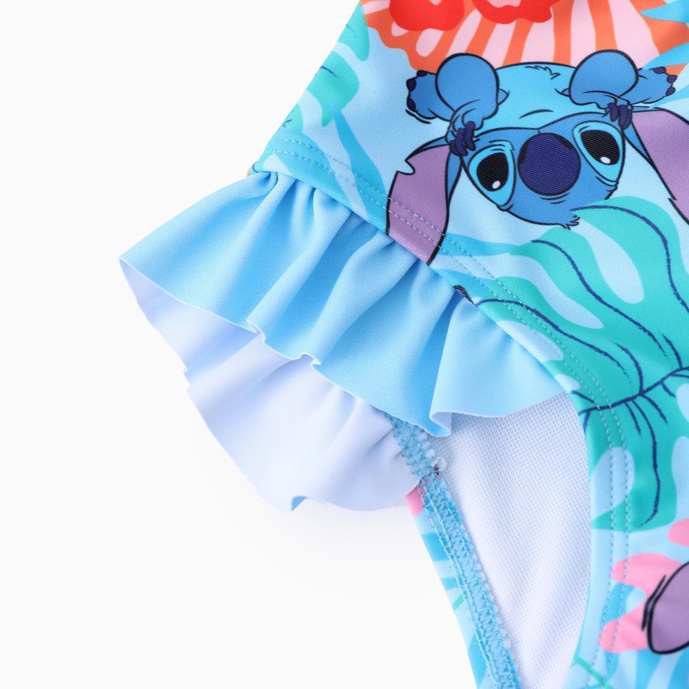 Disney Stitch & Angel Girls 2-Piece Swimsuit Bundle - Tropical Print Long Sleeve Rash Guard & Ruffle Bottom Set, Official Lilo & Stitch Swimwear for Toddlers & Little Girls, Disney Stitch & Angel Girls 2-Piece Swimsuit Bundle - Tropical Print Long Sleeve Rash Guard & Ruffle Bottom Set, Official Lilo & Stitch Swimwear for Toddlers & Little Girls,