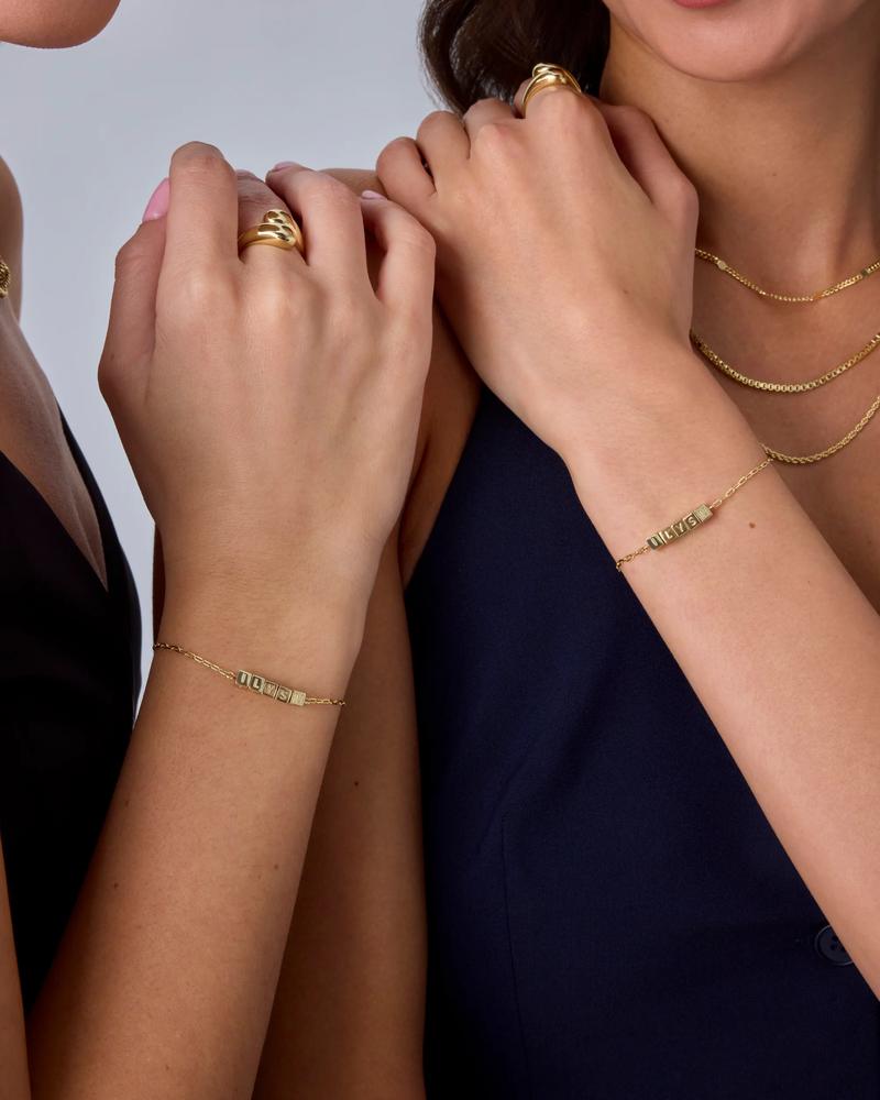 Delzzad BFF Friendship Heart Letter Bracelets Adjustable Matching Bracelets Copper Chain Daily Costume Jewelry Accessories Perfect Birthday Anniversary Gift for Women for Mom