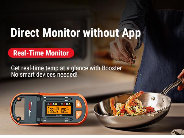 TempSpike Plus Digital Meat Thermometer with 600ft Bluetooth 5.2 Range & Color-Coded Probes for Cooking in Kitchenware