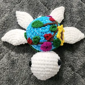 Floral Crochet Sea Turtle