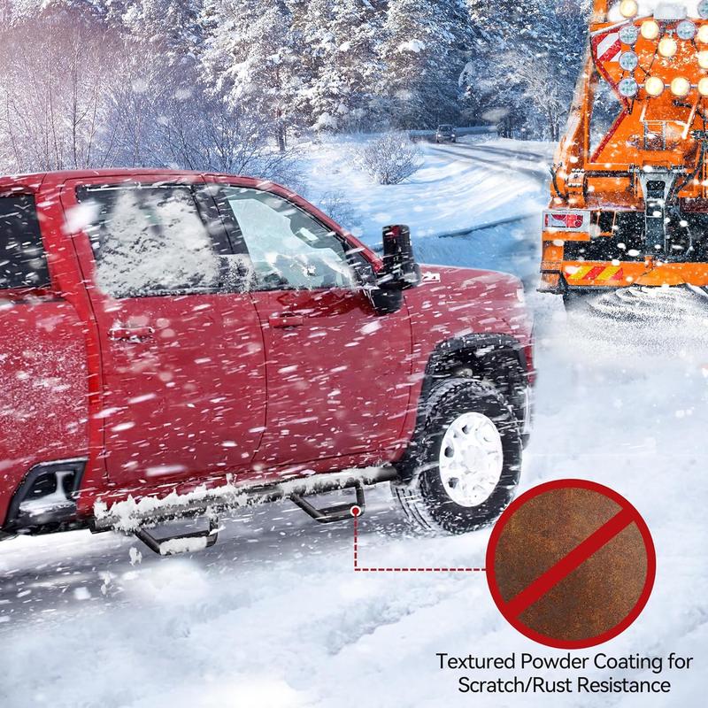 YITAMOTOR Drop Down Running Boards Compatible with Tacoma 2024-2025 Double Cab, 3.5 Inch Tacoma Side Steps Textured Black Nerf Bars Car Accessories Truck Automotive Parts Vehicle Replacement Black Powder Coated Running Boards Black Running Boards Outdoorf