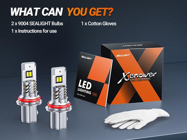 2005 Dodge Ram 1500 9007/HB5 80W 6500K White IP68 LED Headlight Bulbs 2PCS SEALIGHT X1S