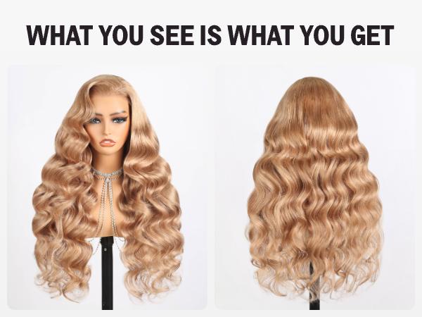Megalook Milk Tea Brown Light Flaxen Brown Cozy Blonde 13x4 Transparent Lace Front Wig 6x5 Glueless Lace Closure Wigs Silky Straight Natural Hairline 180% Density #TikTokShopBlackFriday