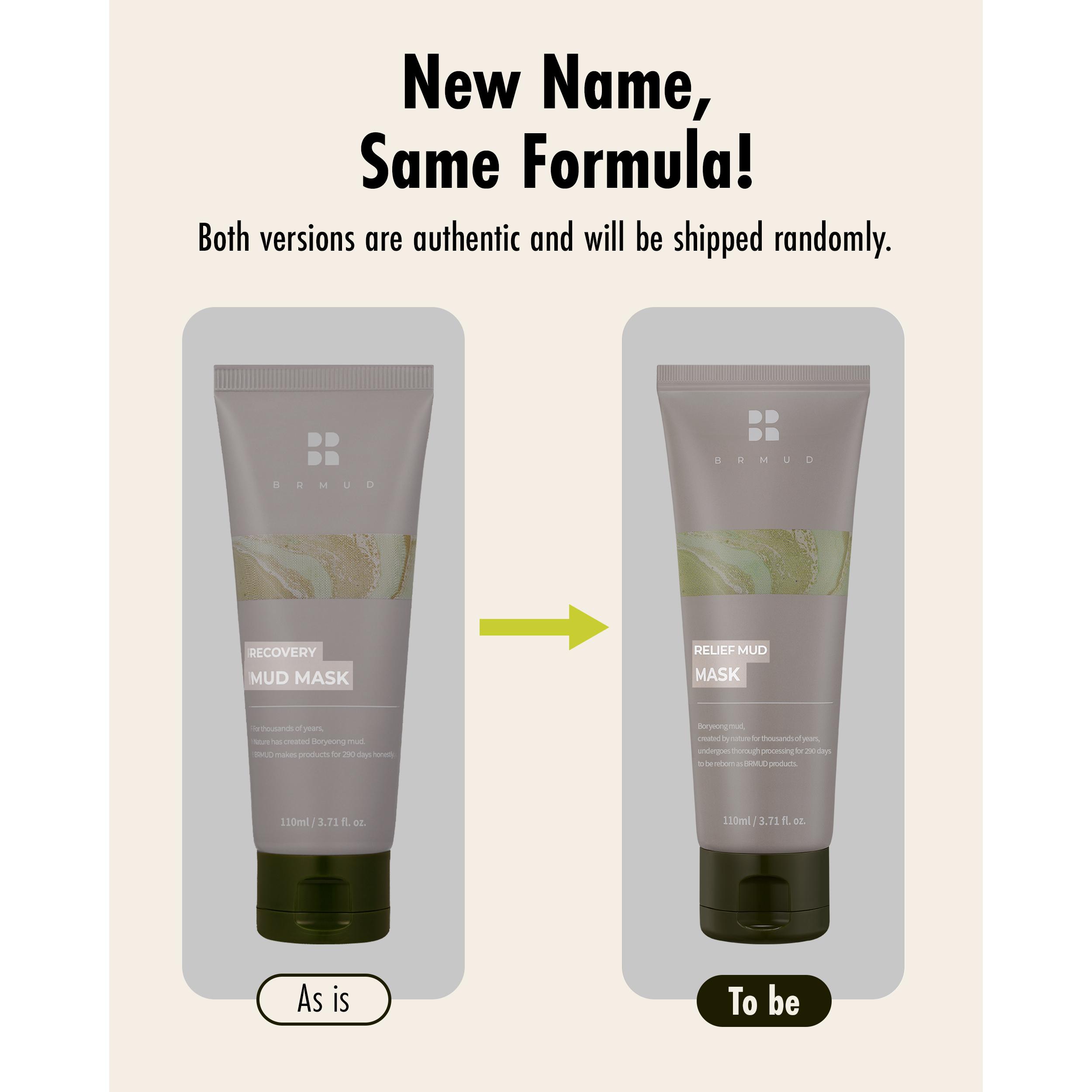 BRMUD Celeb's Choice Mask | Relief Mud Mask | Moisturizing Pore Cleanser Korean Mask w/ 91.8% Nature-Derived Ingredients | Gentle K Beauty Wash Off Body Mud Mask (3.72 fl oz)