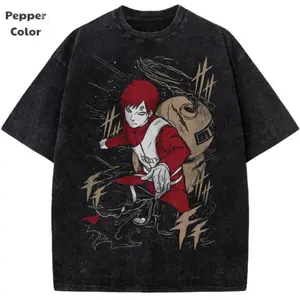 Gaara Shirt, Anime Shirt, Vintage Tee- Unisex Menswear & Womenswear - Streetwear Tops - Casual Cotton Crewneck Shortsleeve Tshirt