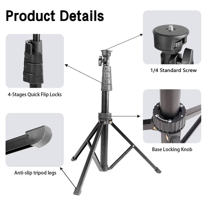 10" LED Square Light Panel with 57" Adjustable Tripod, Dimmable Brightness Control 3 Color Temperature (2200K-4500K) for Video Recording, USB-Powered, Ideal for YouTube TikTok Instagram Content Creation (1PCS)#valentine's day gifts#new years