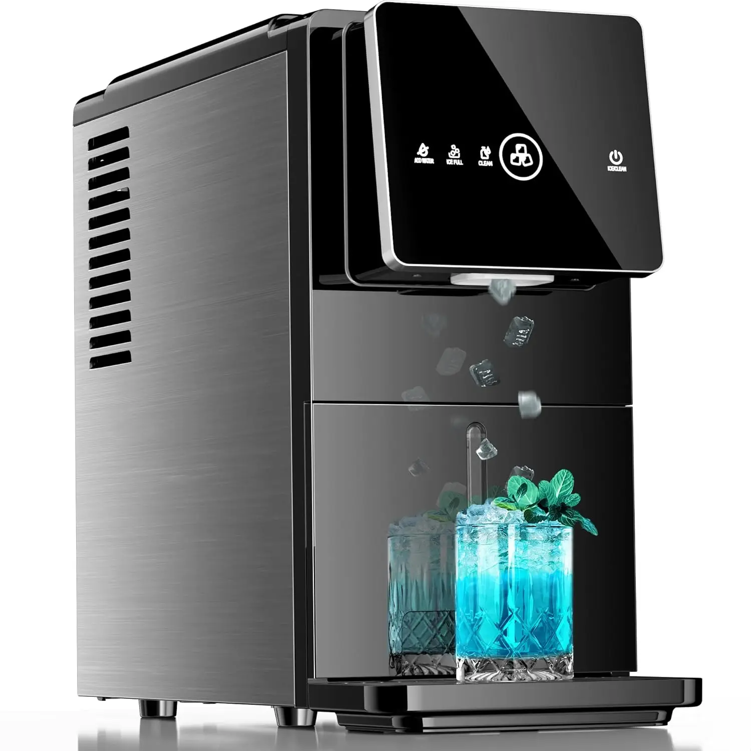 Nugget Ice Maker Countertop, 33LBS/24H Fast Ice Making, Soft Chewable Sonic Ice, One-Click Operation, Self-Cleaning Intelligent Ice Maker with 1.8L Removable Water Tank for Home & Office summerwins tiktokshopbacktoschool
