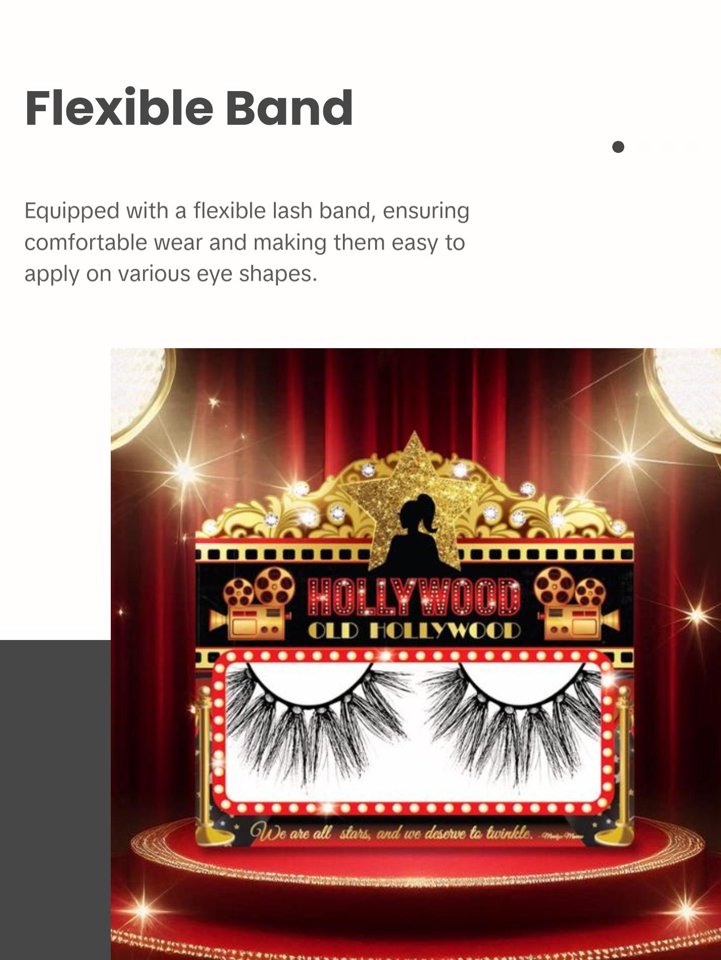 Gozen AUDREY by Hollywoodlash – 25mm Real Mink Fur False Eyelashes | Elegant, Reusable Lashes Up to 20x | Dramatic Eye Look | Flexible Band