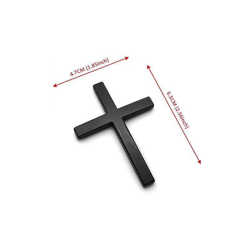 4PCS Premium Christian Cross Car Sticker Durable Faith Decal For Auto Motorcycle SUV Exterior Waterproof Religious Car Accessories Decor in Silver Red Black Gold