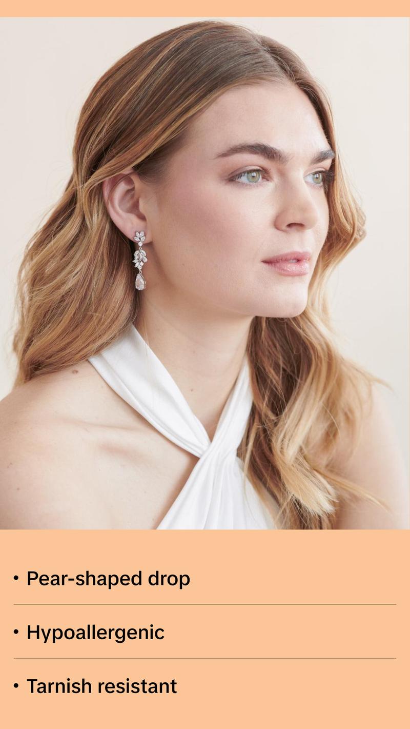 Helena CZ Dangle Earrings