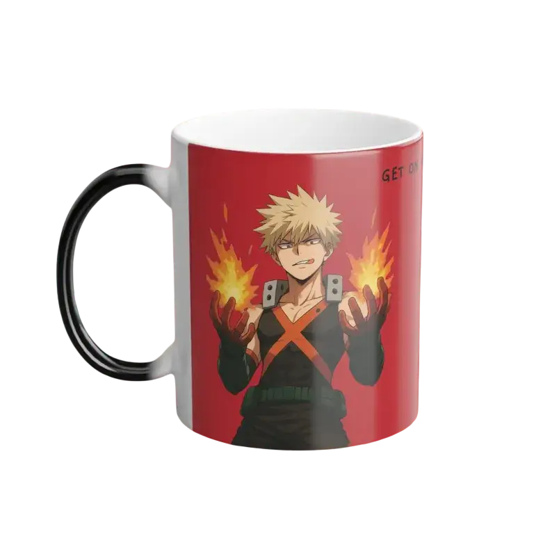 My Hero Academia Anime Mug, Bakugo Explosive Power Coffee Cup, Manga Style Mug, Gift for Anime Fans