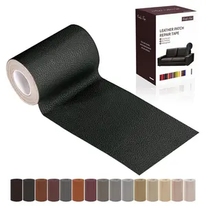 Leather Repair Patch Tape, Black 3 x 61 Inches Self Adhesive Leather Repair Kit for Furniture, Car Seat,Vinyl Leather Repair Kit for Office Chairs, Couch, Sofa, Luggage
