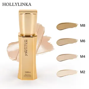 Hollylinka Turn Up The Base Full Beat Liquid Foundation - Full Coverage, Soft Matte, Longwear, Waterproof, Sweat-Proof, Silicone-Free Blurring Foundation