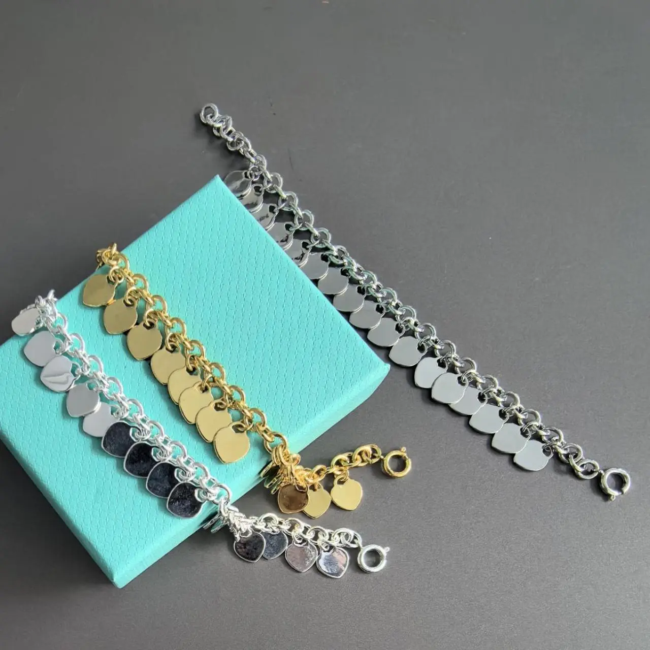 Women's Heart Symbol Thick Chain OT Buckle Bracelet - Casual Trendy Jewelry, Durable Charm Bracelet with Charms, Tarnish-Proof Versatile Necklace, Evry Jewels Valentine's Special TikTokShopCreatorPicks, Durable Bracelet