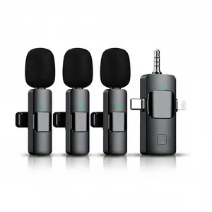 4 in 1 Wireless Lavalier Microphone Set for iPhone Android Camera 65ft Range Noise Cancellation 3 Mics 2 Main 1 Backup Crystal Clear Audio