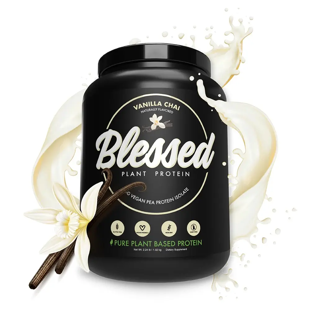 Blessed Plant Protein Powder | 23g Protein Per Serve | 30 Servings | Vegan, Dairy-Free & Soy-Free | Clean Plant-Based Muscle Support