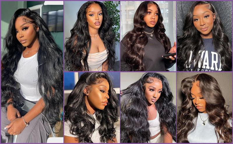 Lemoda 250% Density SKINLIKE Real HD Lace Wigs Full 13x6 Lace Frontal Wigs Brazilian Body Wave Virgin Human Hair 15A Body Wave Frontal Wig Invisible 0.1mm Ultra-thin Frayed Ends Tiny Knots