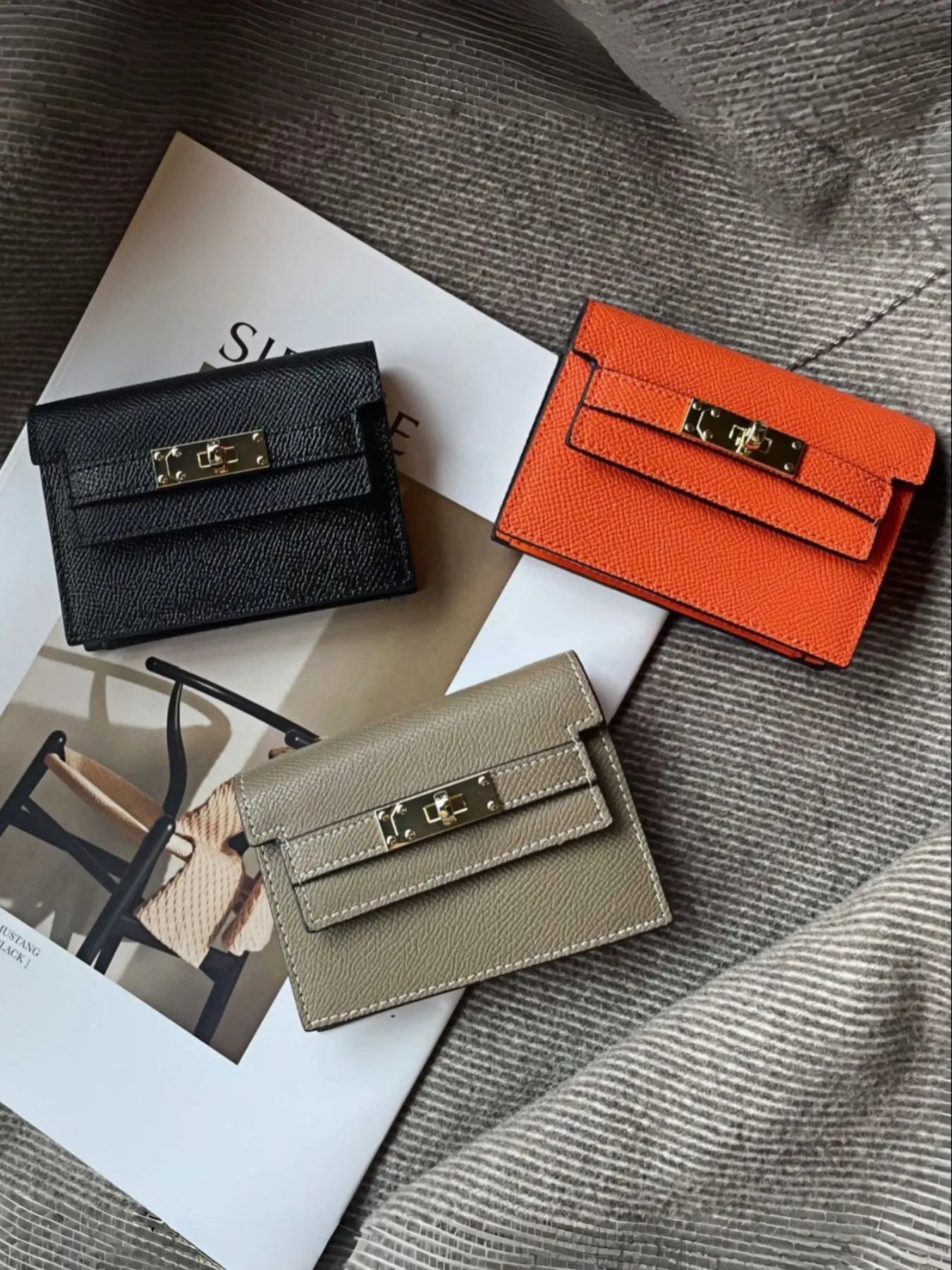 Fashion Design Genuine Leather Small Card Holder for Women, Leather Cowhide Wallet, New Driving License Storage Bag, Large Capacity High-End Compact Multi-Slot Wallet, Genuine Leather Wallets