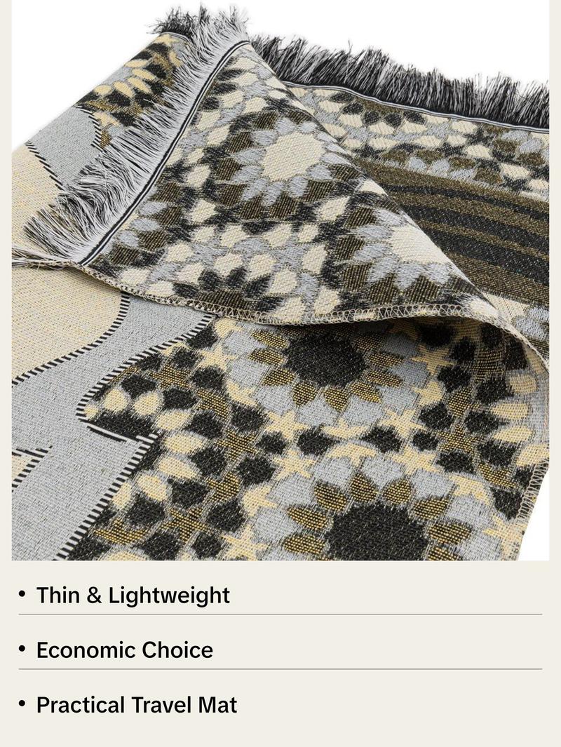 Chenille Thin Travel Islamic Prayer Mat Stargazer - Blue