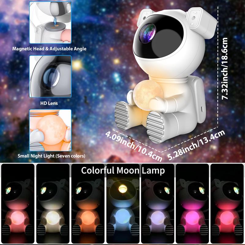Star projector,Astronauts Galaxy Projector with Timer and remote,LED Nebula Night Light for Bedroom,Ceiling, Kids, Adults, Room Decor,Gift USB Powered