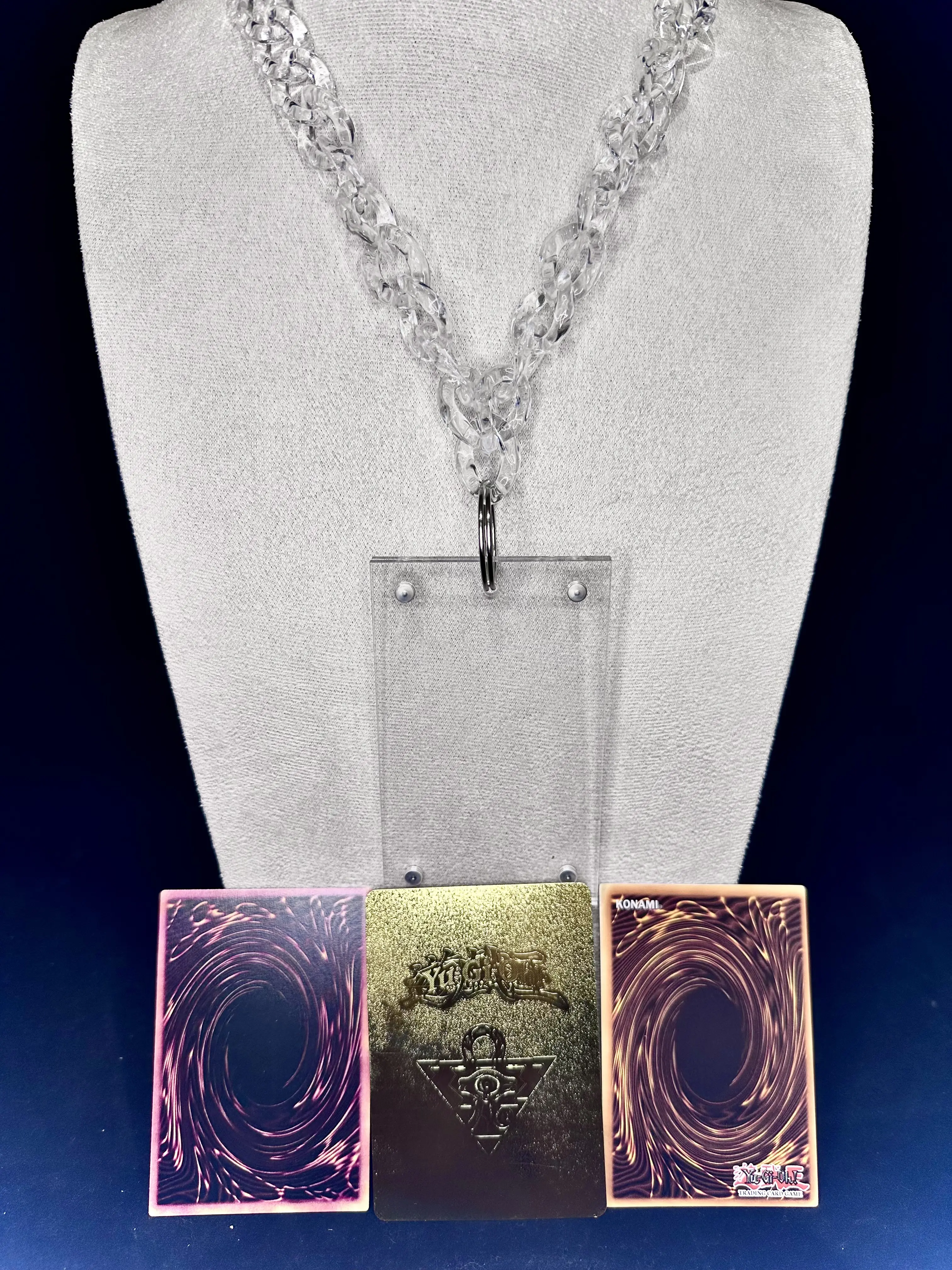 Yu-Gi-Oh! Card Holder Necklace Replaceable Acrylic Trading Card Pendant, Streetwear Chain, Includes 3 Random Cards, Gift for TCG & Anime Fans - TikTok Shop Yu-Gi-Oh! Card Holder Necklace Replaceable Acrylic Trading Card Pendant, Streetwear Chain, Includes 3 Random Cards, Gift for TCG & Anime Fans - TikTok Shop