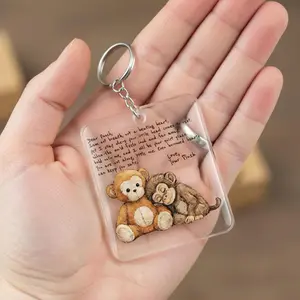 Dear Punch Acrylic Keychain, Kawaii Animal Charm, Backpack Bag Accessory, Viral Baby Monkey keychain