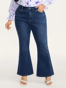 【Summer Turn-Up】【Y2K】【Pocket Approved】BlOOMCHIC plus size Stretchy Mid-Rise Bootcut Jeans [M-6X] 2026 Summer Pick for Mother's Day
