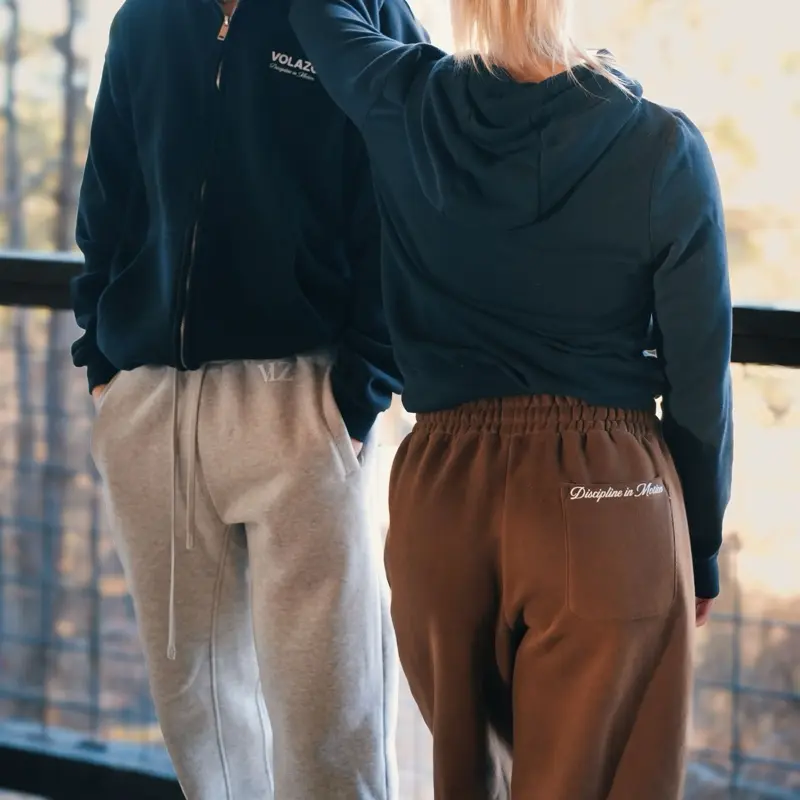 VOLAZO The “Origin” Sweatpants - 100% Cotton 400 GSM Heavyweight Fleece Slightly Baggy Structured Silhouette Soft Interior Minimalist Design