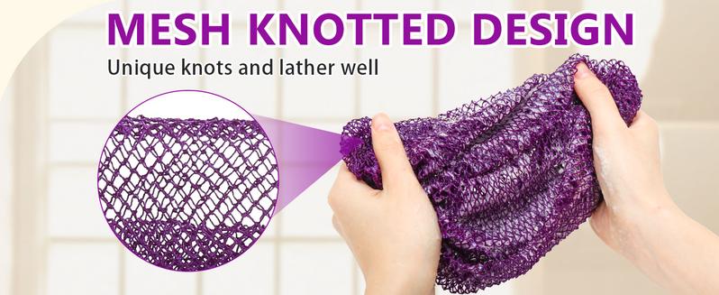 3-PCS-African Exfoliating Net Sponge, Ethically Sourced from Nigeria Bath Sponge Smooth Skin Bath Sponge Shower