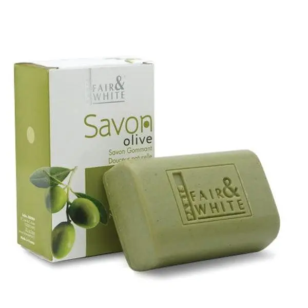 Fair & White Original Olive Exfoliating Glycerin-Infused Soap Cleanser, 200g Body Care Product for Bath & Shower - Moisturizing, All Skin Types, Instant Glow, Lather Apply Body Wash