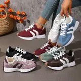 Women's Fashion Sneakers Comfortable Outdoor Chunky-Sole Shoes Casual Daily Walking Shoes Low Top Trainers