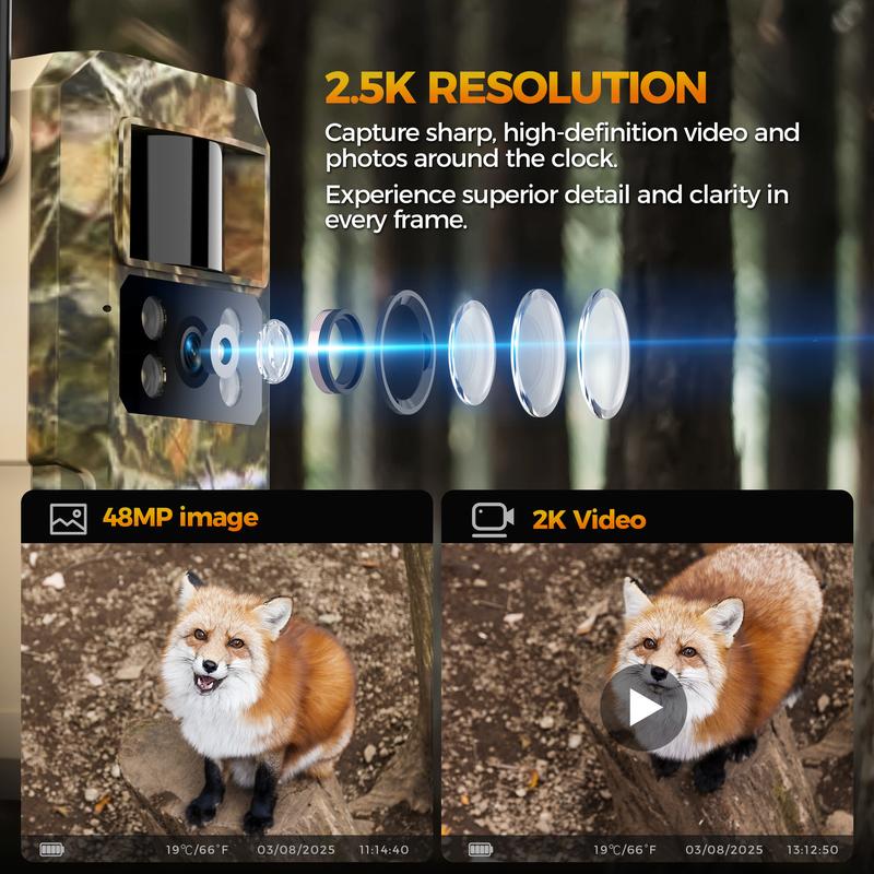 SeeVision 4G LTE Cellular Trail Camera with 360° View FHD Live Streaming Solar Panel Night Vision Motion Detection Two-Way Audio for Hunting & Outdoor Security