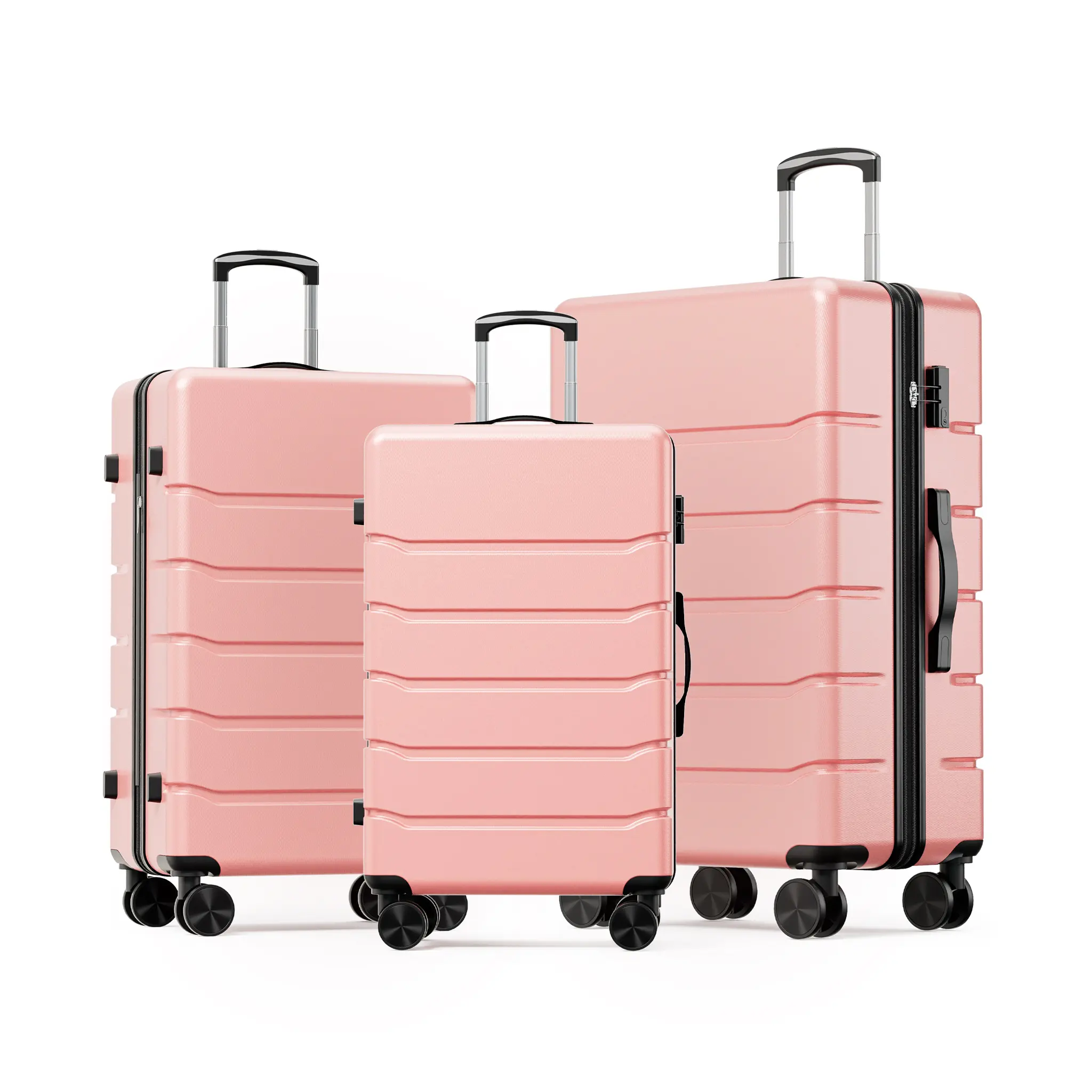 Sweetcrispy 3-PCS Hardside Luggage Sets - TSA-Proof, Durable, Expanding, High-Capacity Lock Spinner Wheel Suitcases, Lightweight with TSA Lock, Bronze Black (20in Carry On, 24in, 28in), Tsa-Proof Luggage Sets, Durable Luggage Sets