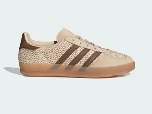 Adidas Gazelle Indoor Sand Strata Brown Crochet Women's Sneaker - Authentic Brand New Shoes JS1318