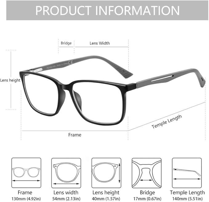 ZENOTTIC Blue Light Glasses for Office, Gaming & Screen Time – Ultra Lightweight TR90 Frame, All-Day Comfort, Unisex