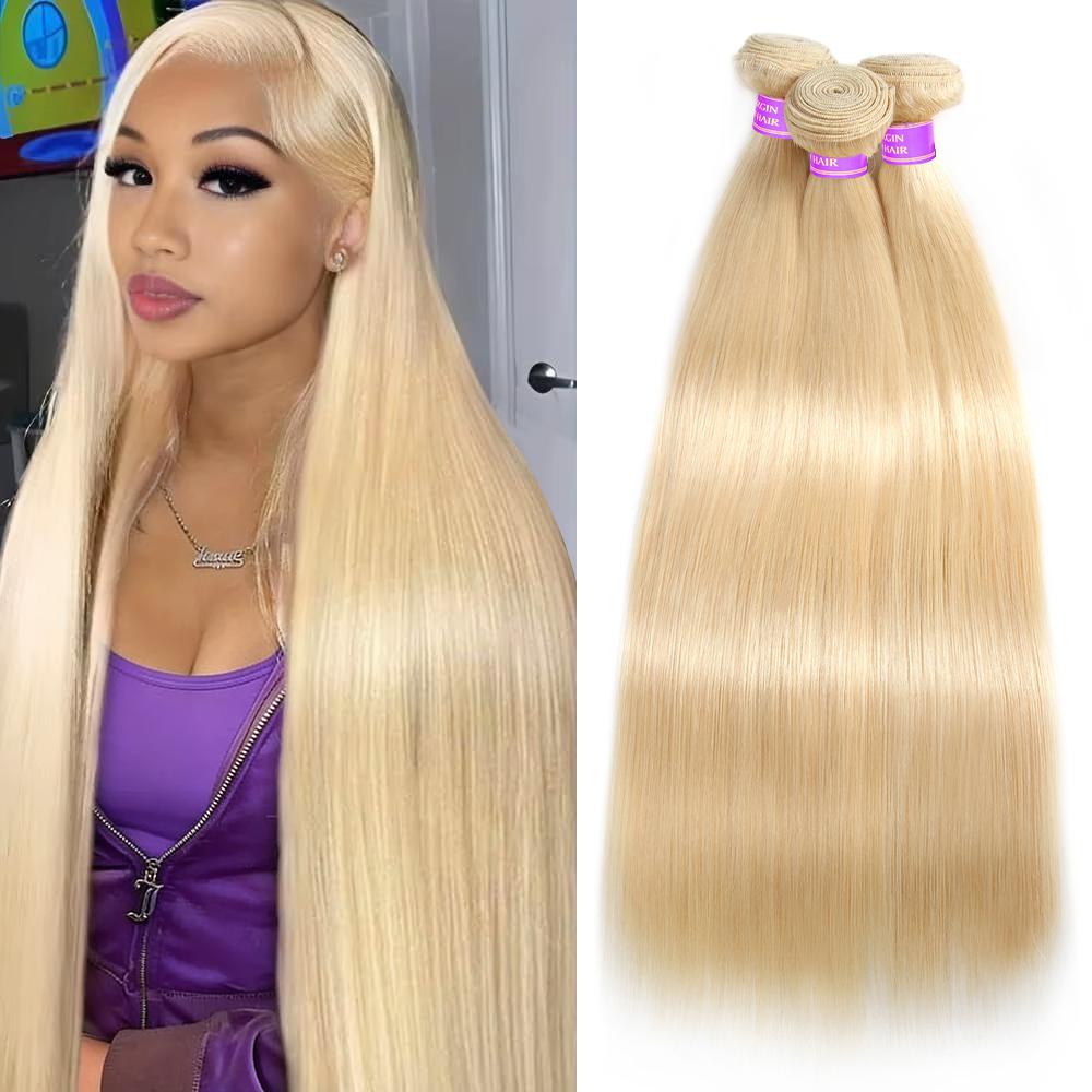 AMA Remy Brazilian Straight Hair 613 Blonde Straight Human Hair Bundles 100g per Bundle Unprocessed Human Hair Extensions AMA Remy Brazilian Straight Hair 613 Blonde Straight Human Hair Bundles 100g per Bundle Unprocessed Human Hair Extensions