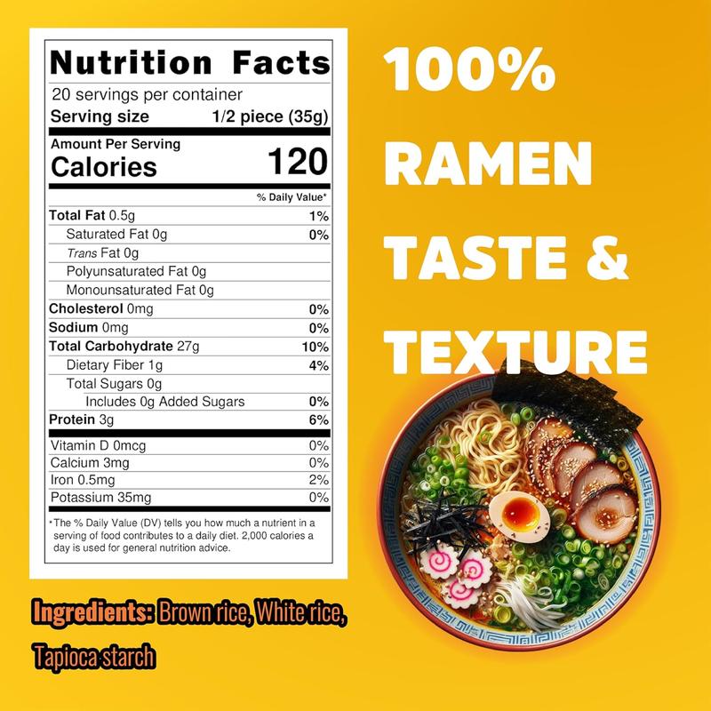 Gluten free ramen noodles (10 packs) gf gluten free noodles vegan healthy brown rice noodle. Low sodium ramen plain noodle no seasoning. Gluten-free pasta Japanese food yakisoba lo mein. Real Naturals