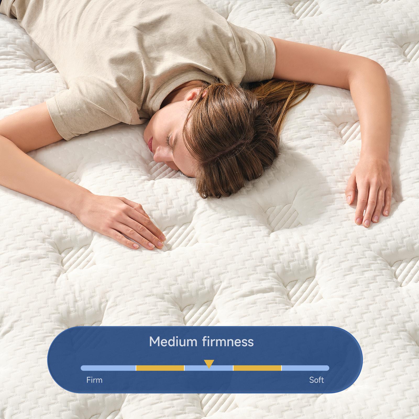 10/12 Inch Twin Full Queen Hybrid Mattress,Memory Foam and Individual Pocket Springs,Hybrid Mattress Medium Firmness for Pressure Relief, Motion Isolation & Support,Lumbar Support,CertiPUR-US Certified,Comfortable Sleep,Boxed mattress,Mattress Outlet