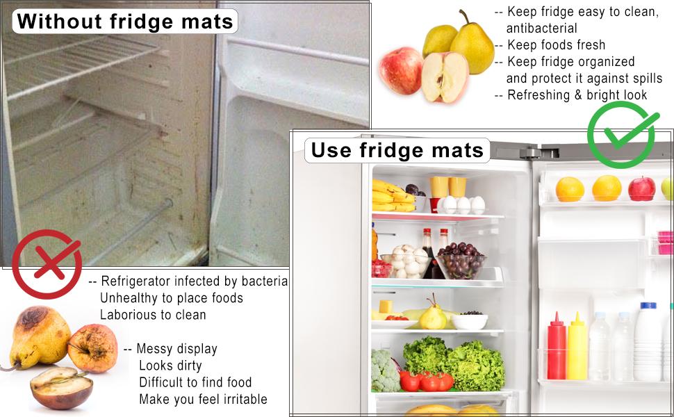 LMMAKE 12Pcs Cuttable Refrigerator Lining Mats Non Toxic Food Grade Material Easy Cleaning Nonslip Waterproof Drawer Cabinet Mats Insulated Moisture Proof Stain Resistant Coasters Fridge Accessories