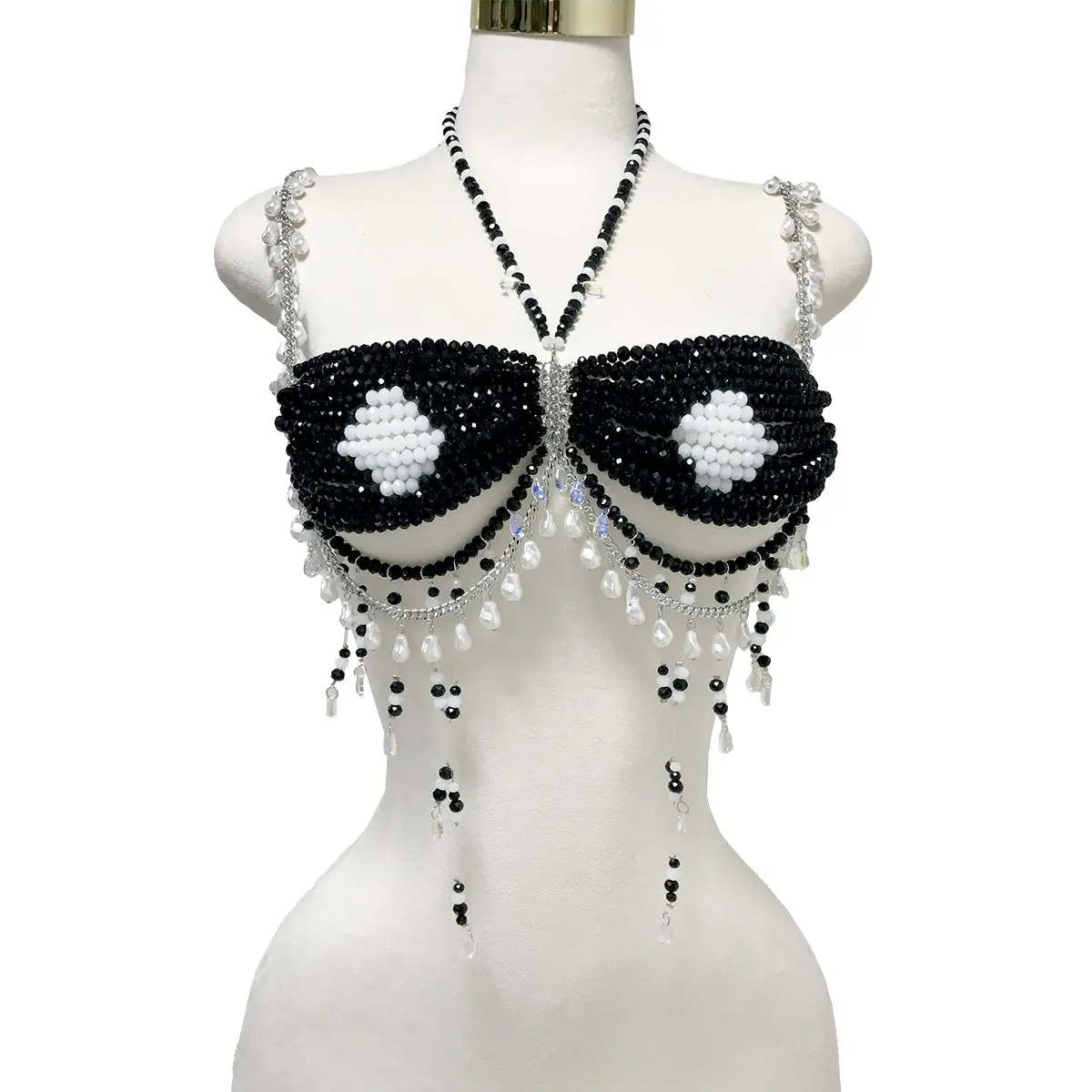 Midnight Diamonds Beaded Top