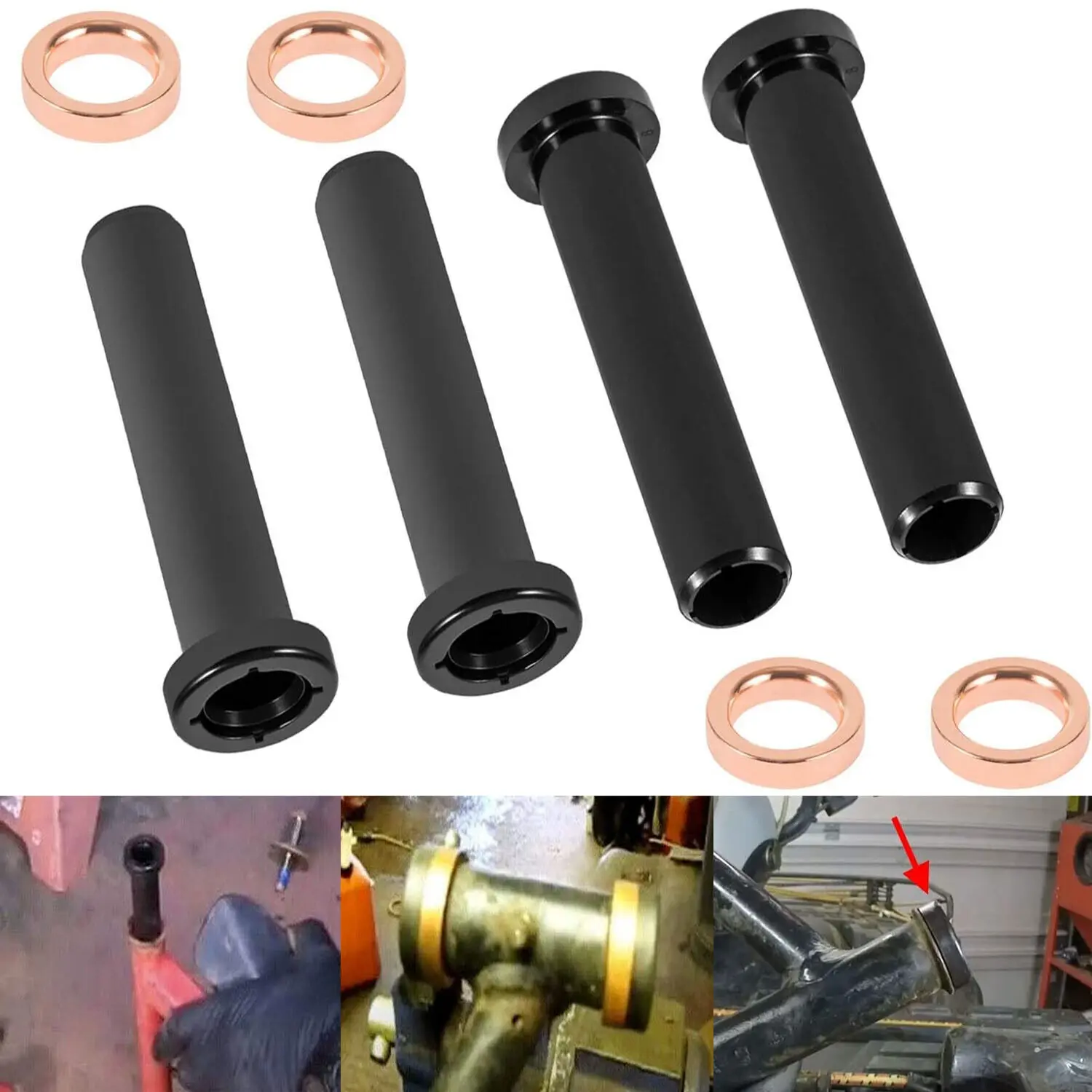 Front A-Arm Lower Bushing Set for 96-02 Polaris Sportsman 500 4x4 Both Sides